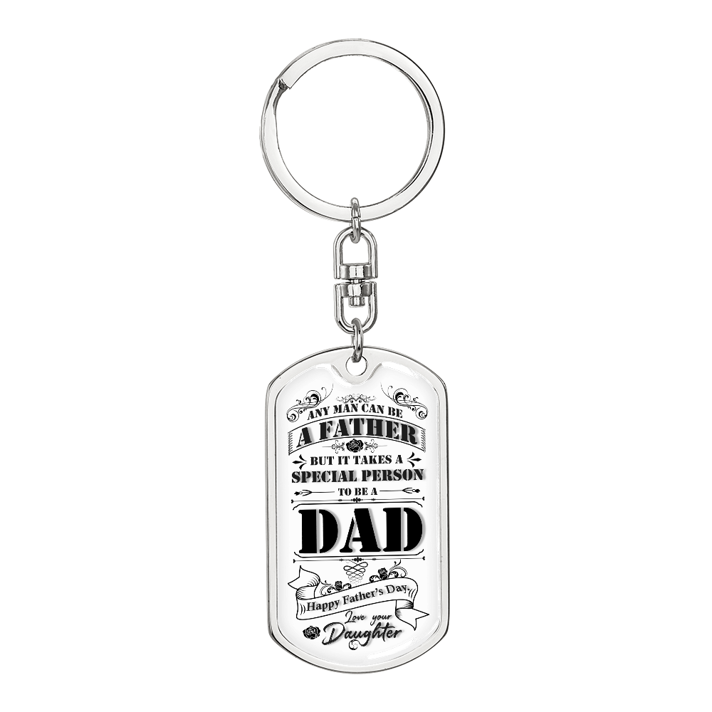Dad - Any man - Dog Tag Keychain