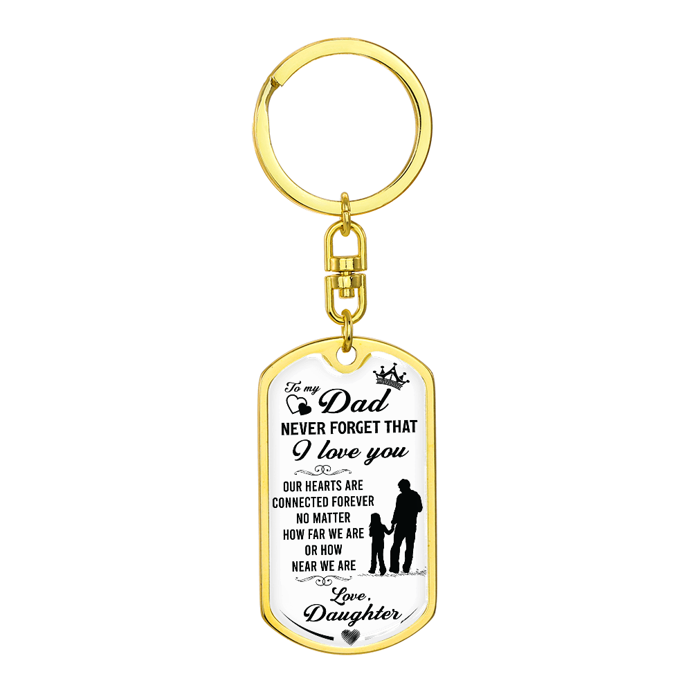 Dad - Never forget - Dog Tag Keychain