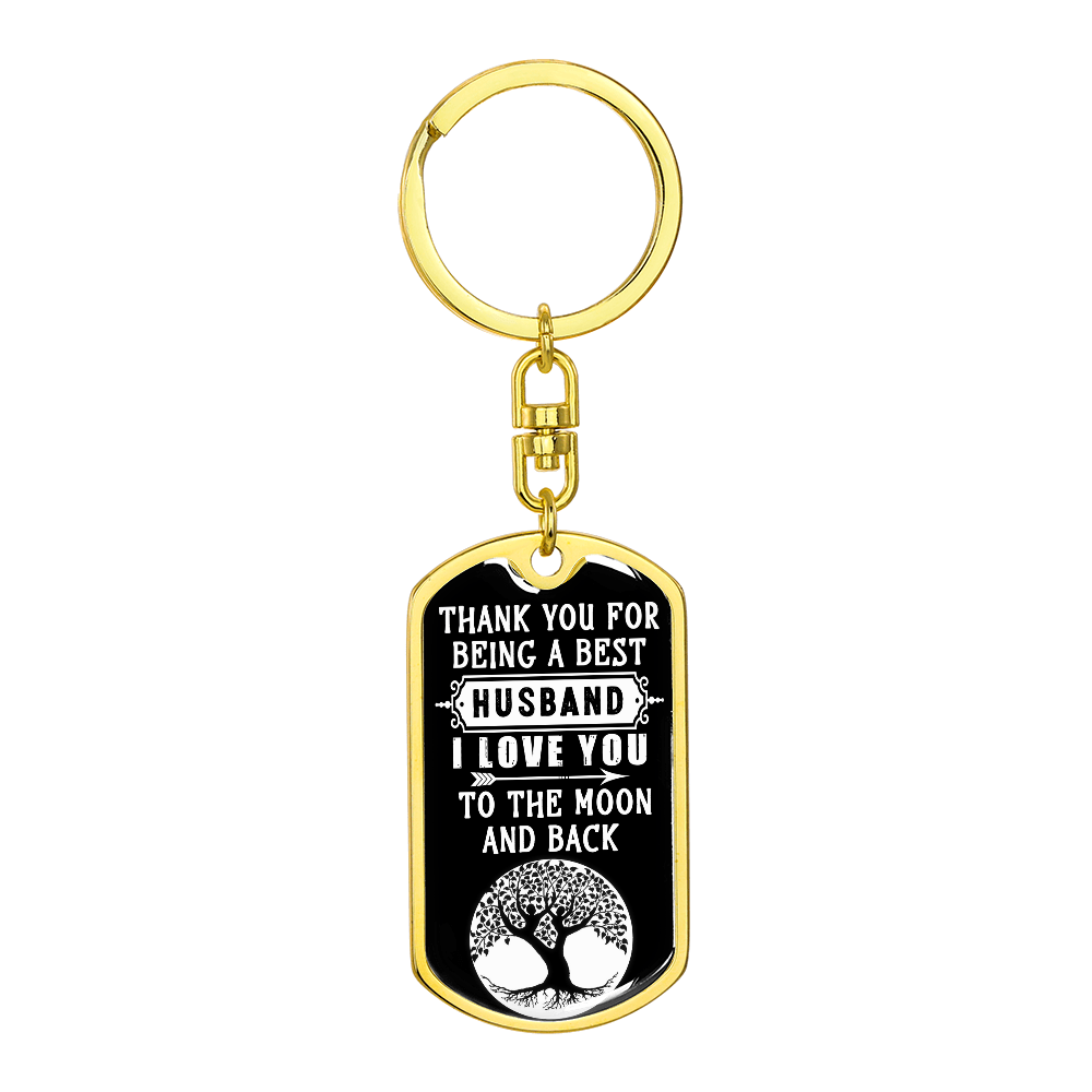 Husband - Best husband - Dog Tag Keychain