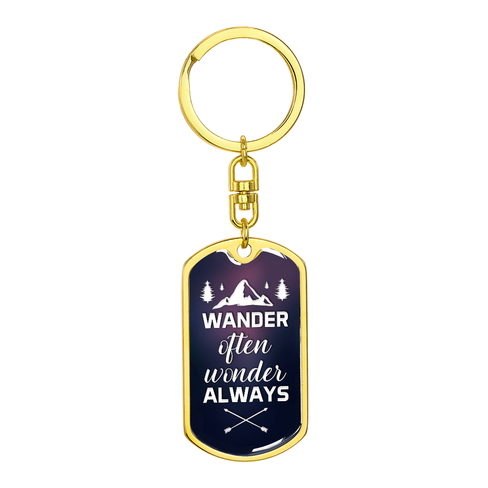 All - Wander - Dog Tag Keychain