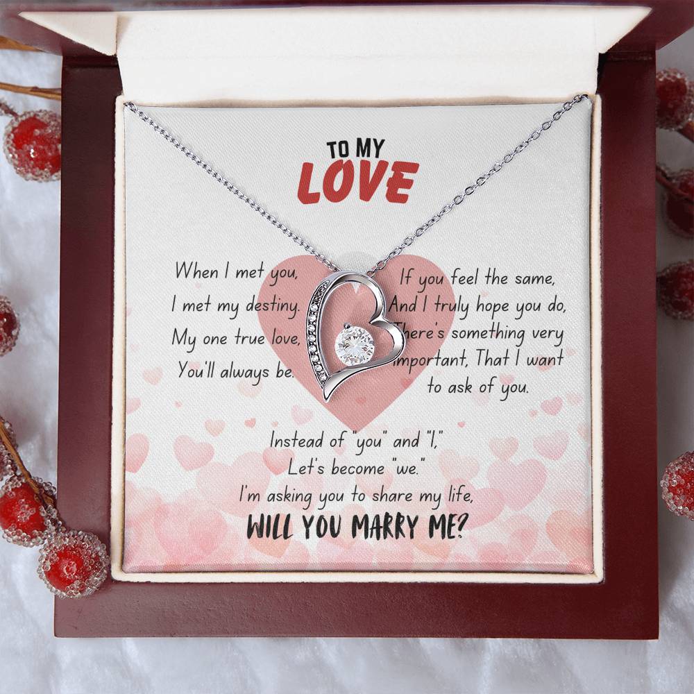 To my love - When I met you - Forever Love Necklace