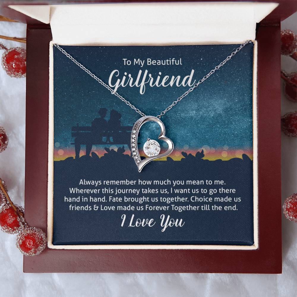 To Girlfriend - Always remember - Forever Love Necklace