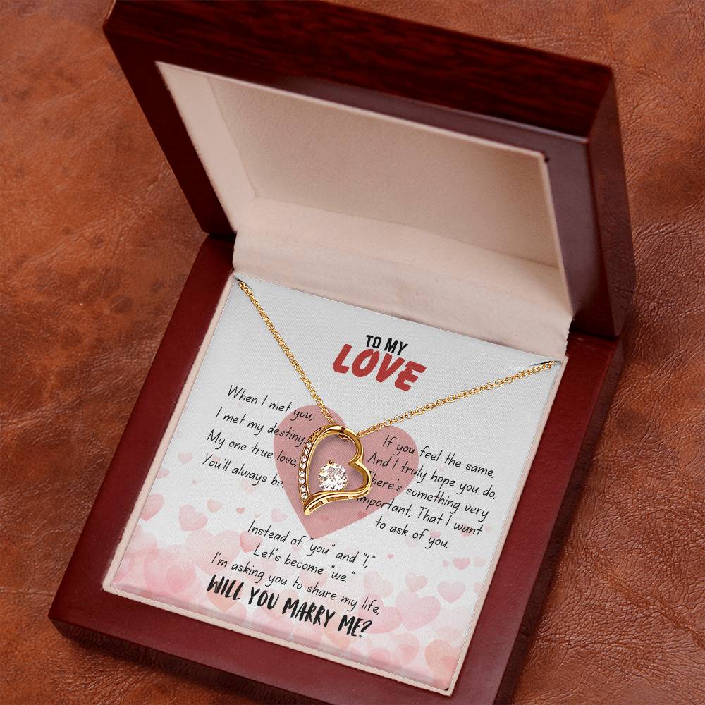 To my love - When I met you - Forever Love Necklace