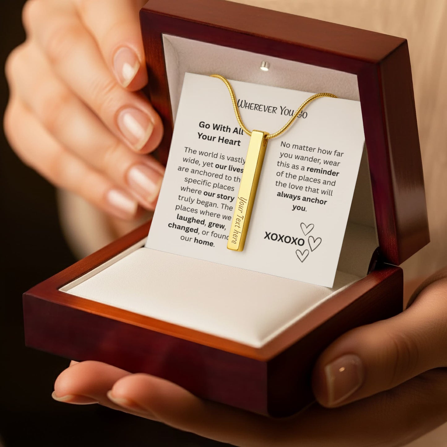 The "Love Coordinates" 4-Sided Custom GPS Necklace