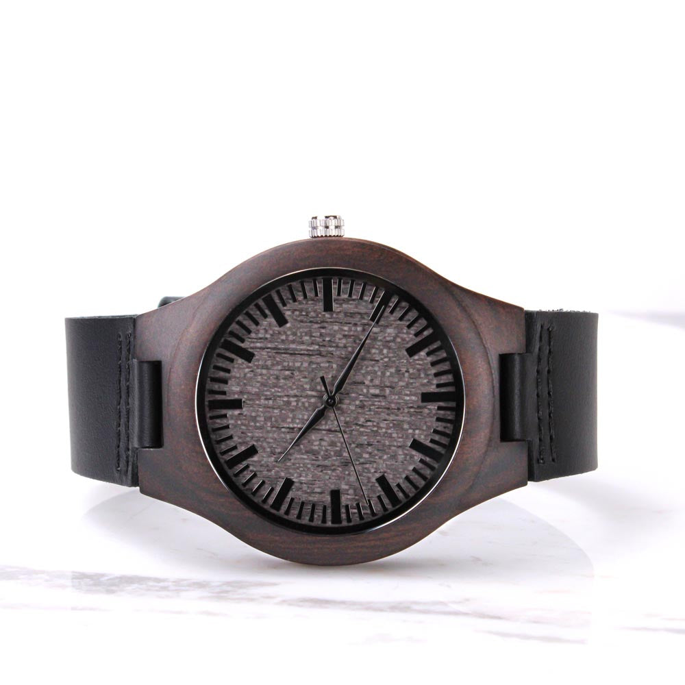 Dog Dad - I love walks - Wood Watch with Engraving