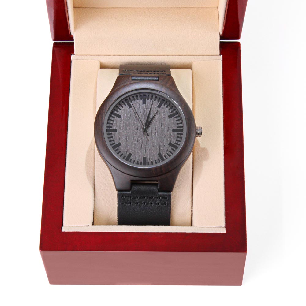Dog Dad - I love walks - Wood Watch with Engraving