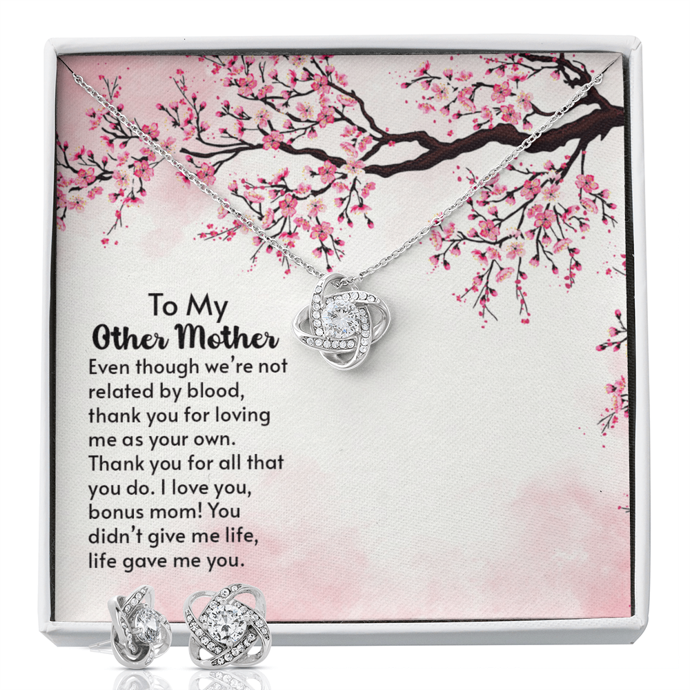 To Other Mother - Even Though - Love Knot Necklace & Earring Set