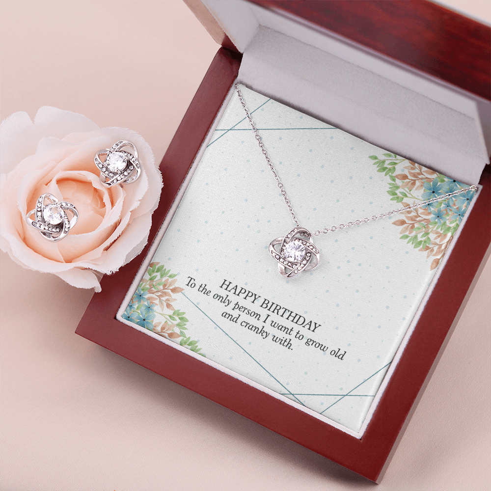 Birthday - To the only person - Love Knot Necklace & Earring Set