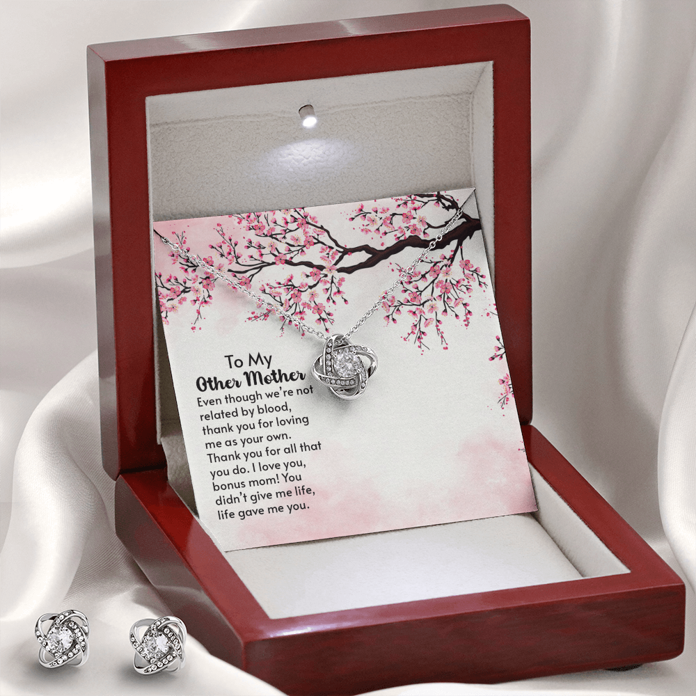 To Other Mother - Even Though - Love Knot Necklace & Earring Set