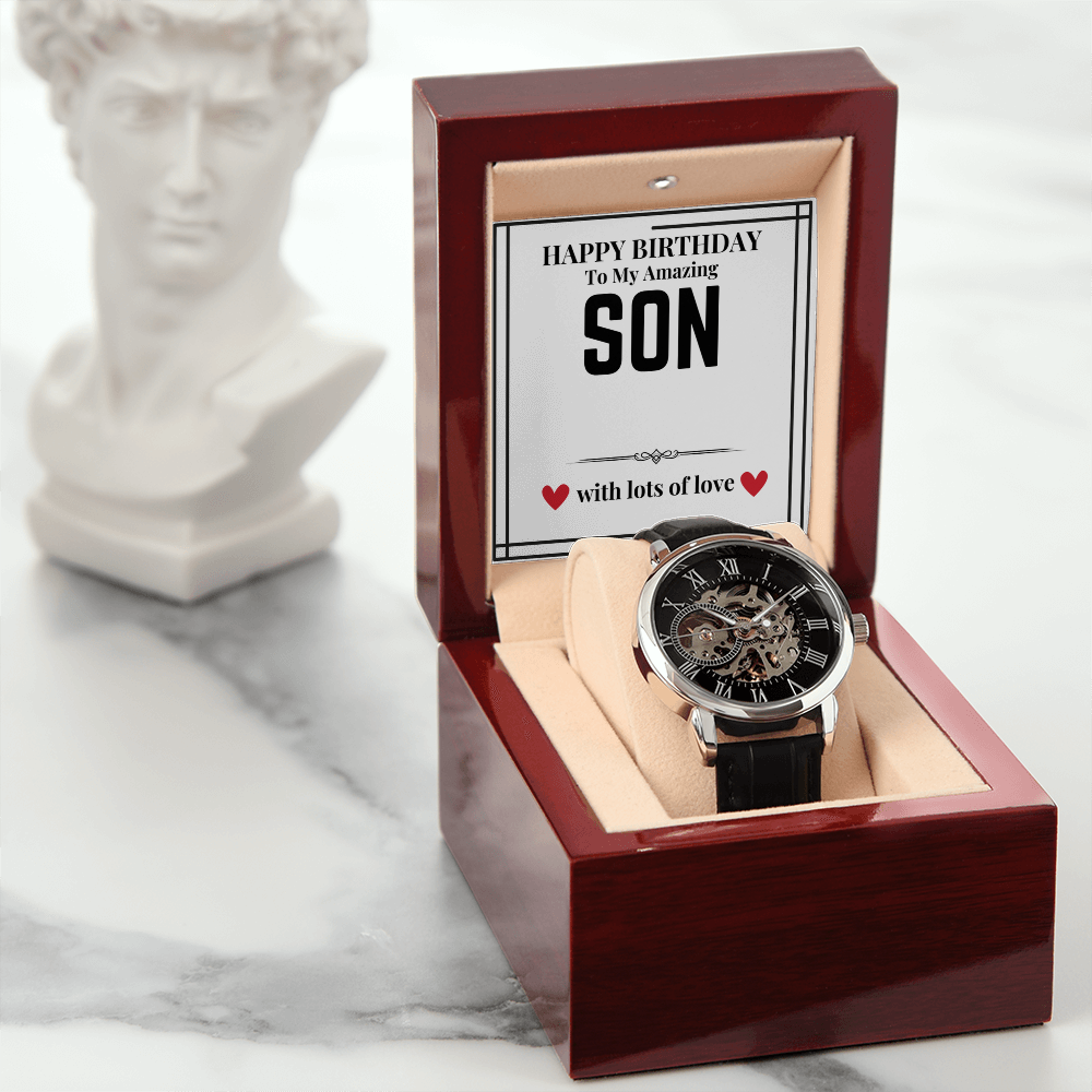 To Son - Happy Birthday to my - Openwork Watch