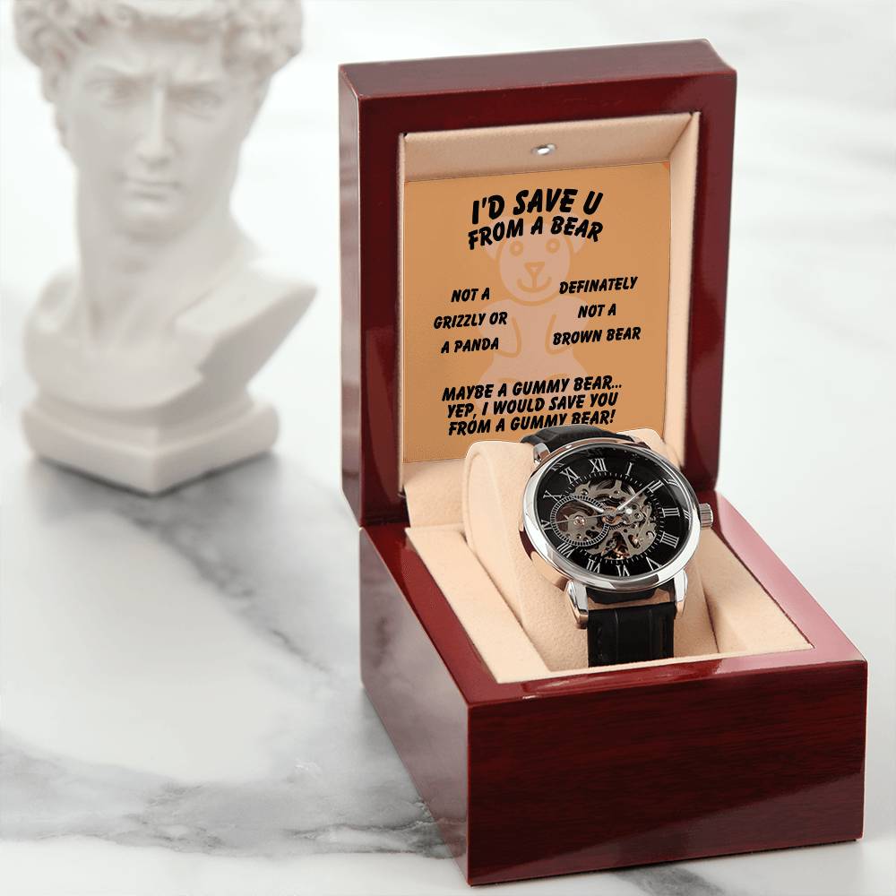 I'd save U - From a bear - Openwork Watch