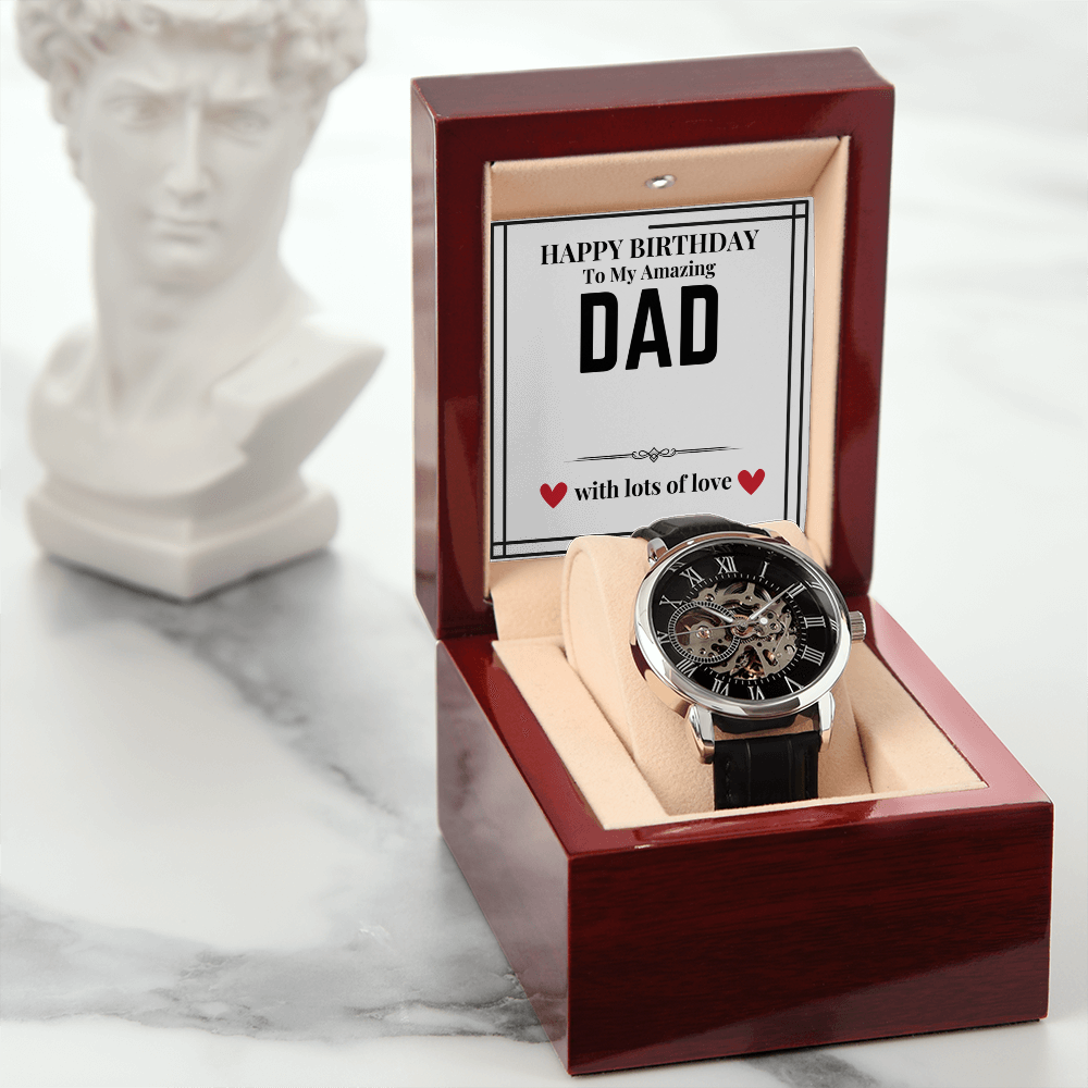To Dad - Happy Birthday to my - Openwork Watch