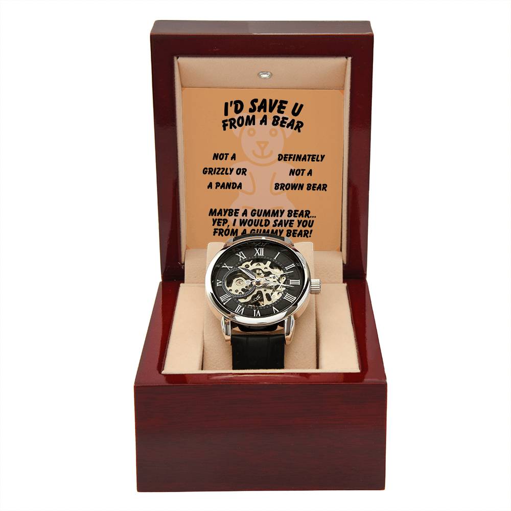 I'd save U - From a bear - Openwork Watch