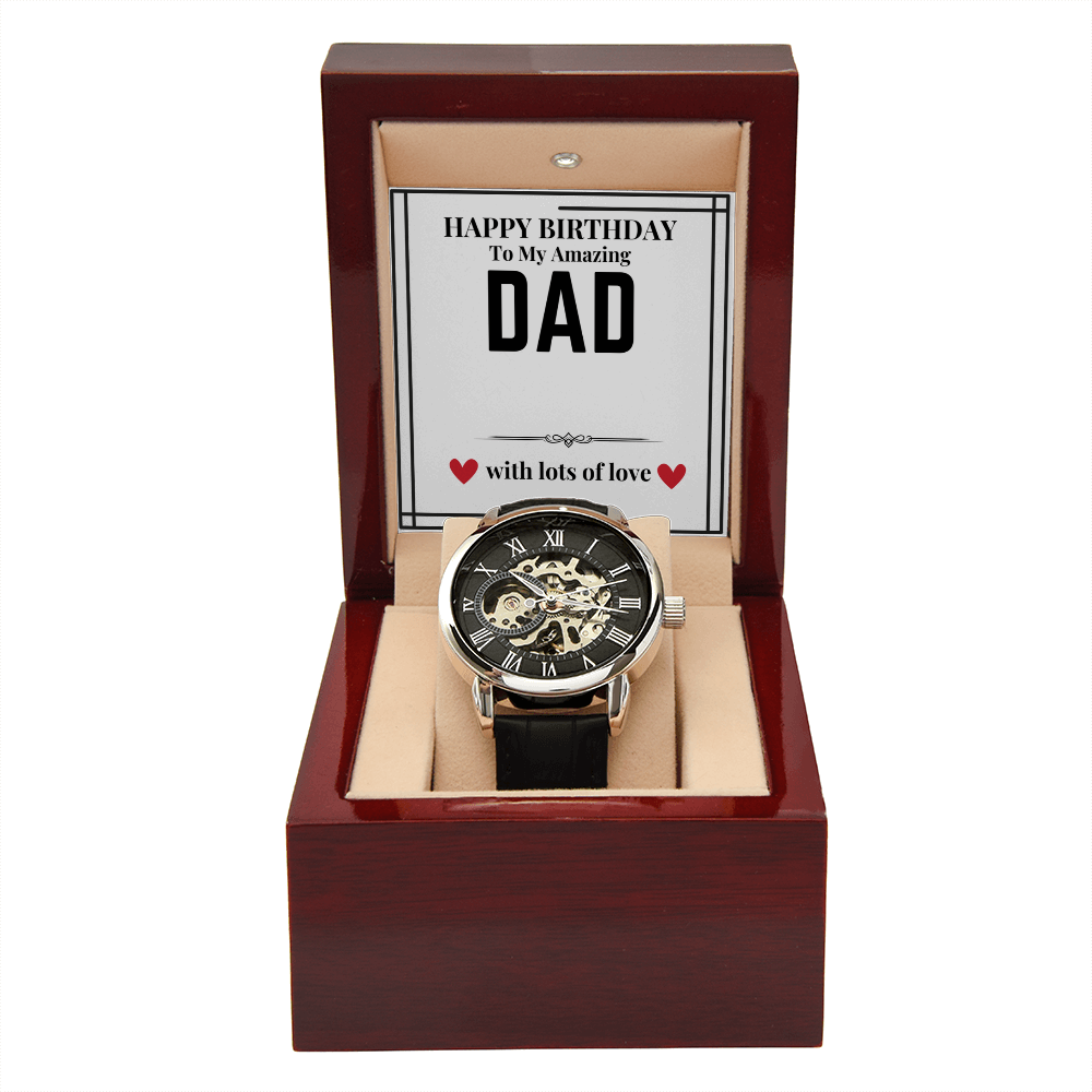 To Dad - Happy Birthday to my - Openwork Watch