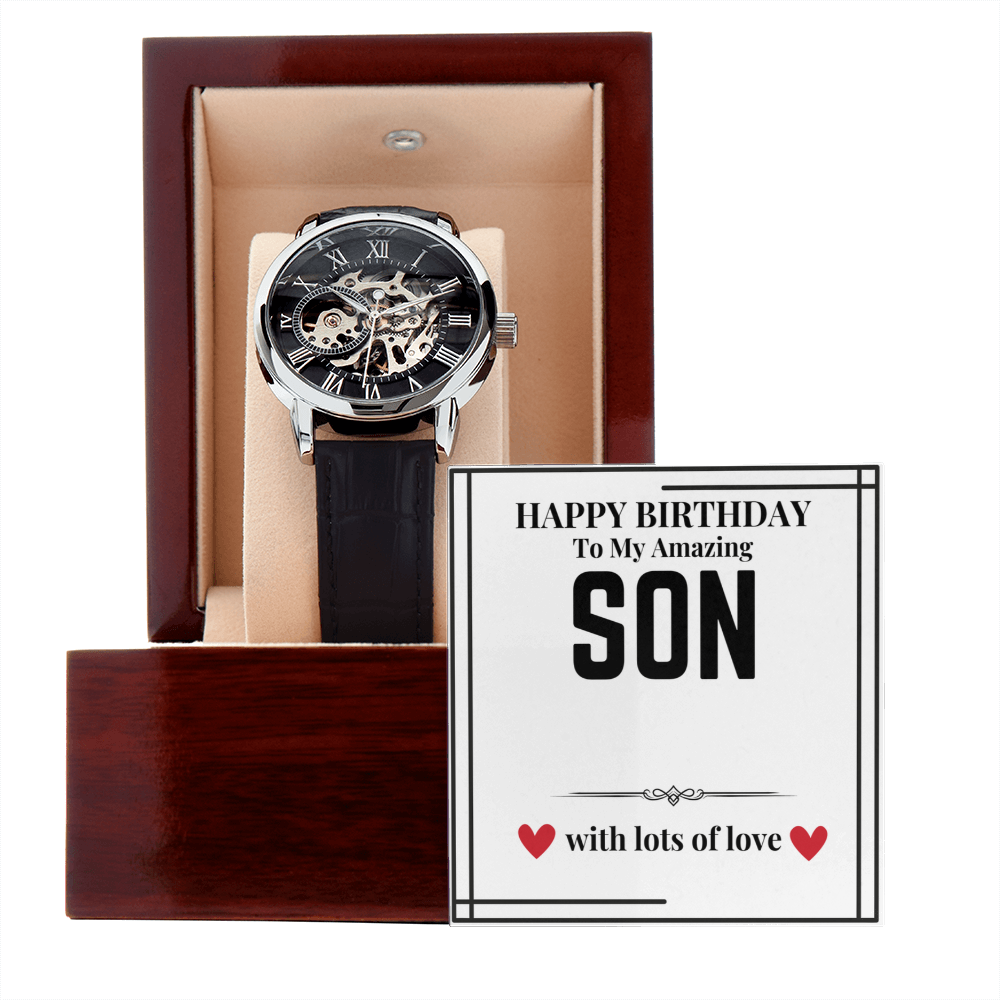 To Son - Happy Birthday to my - Openwork Watch