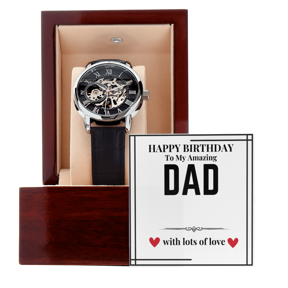 To Dad - Happy Birthday to my - Openwork Watch