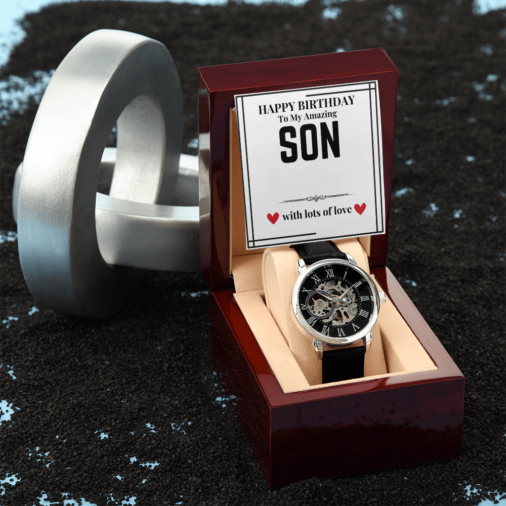 To Son - Happy Birthday to my - Openwork Watch