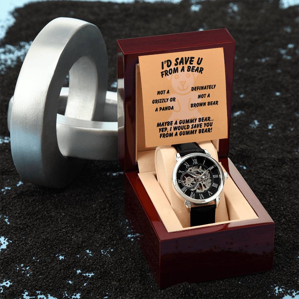 I'd save U - From a bear - Openwork Watch