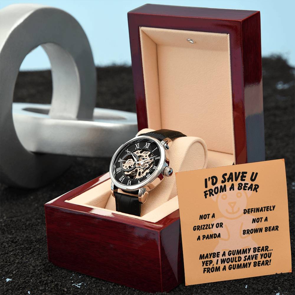 I'd save U - From a bear - Openwork Watch