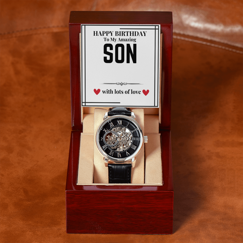 To Son - Happy Birthday to my - Openwork Watch