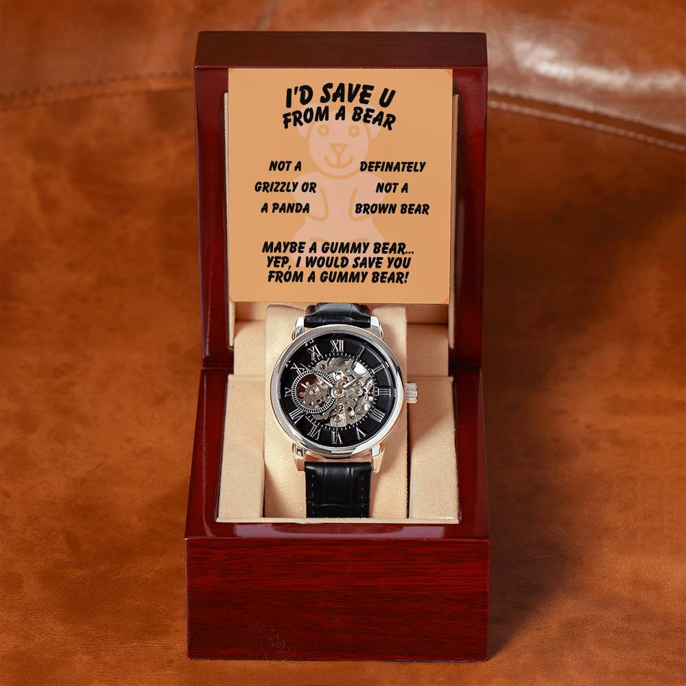 I'd save U - From a bear - Openwork Watch