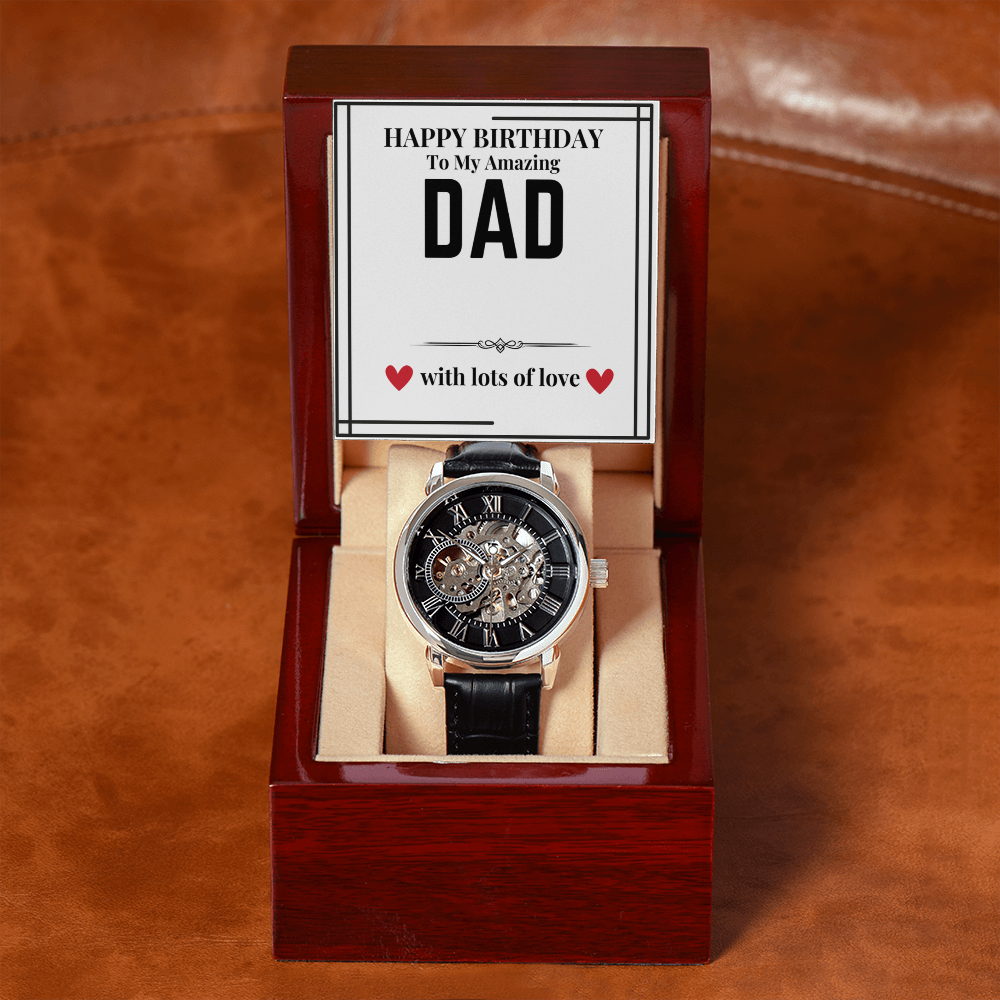 To Dad - Happy Birthday to my - Openwork Watch
