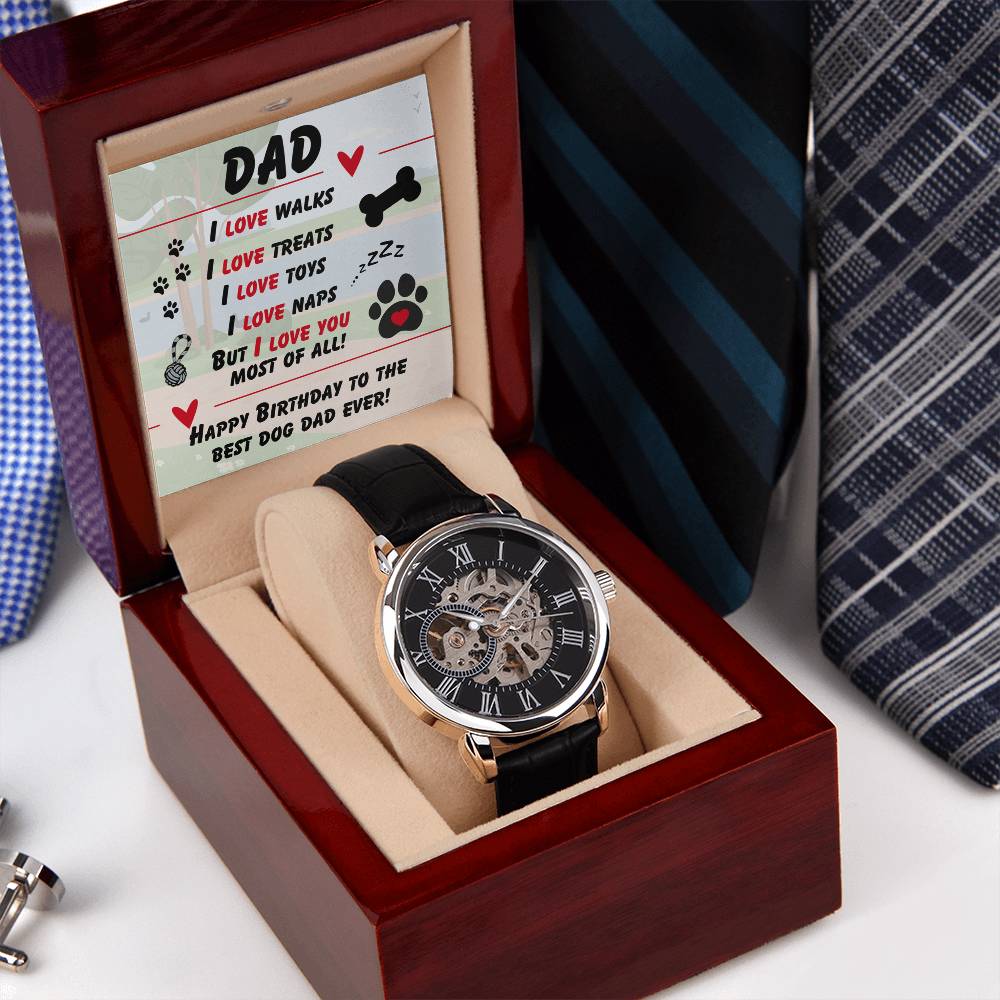 Dad - I love walks - Openwork Watch