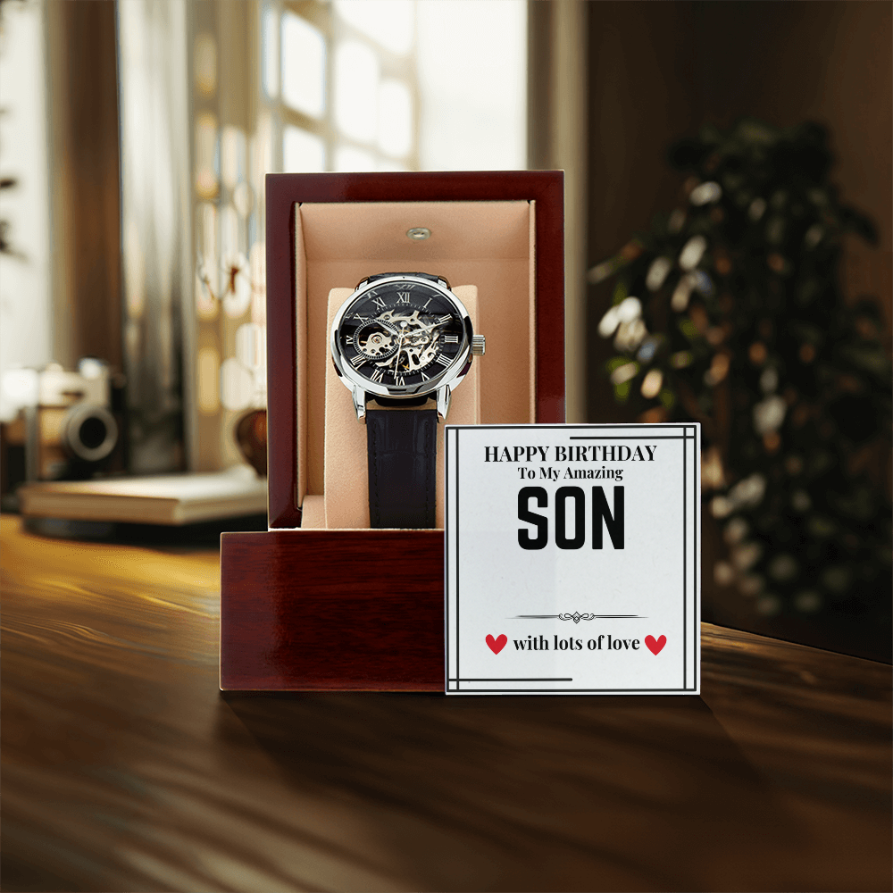 To Son - Happy Birthday to my - Openwork Watch