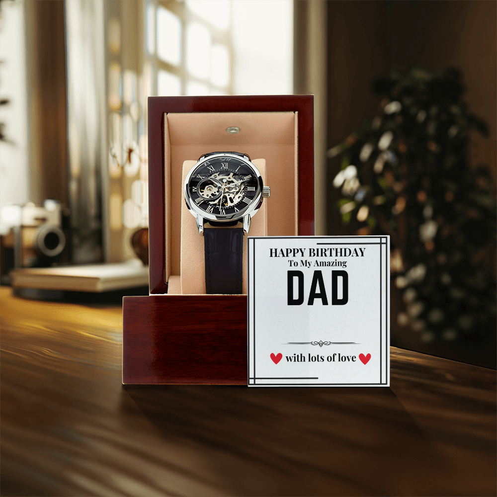 To Dad - Happy Birthday to my - Openwork Watch
