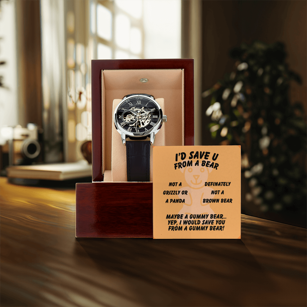 I'd save U - From a bear - Openwork Watch