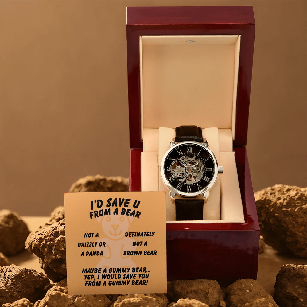 I'd save U - From a bear - Openwork Watch