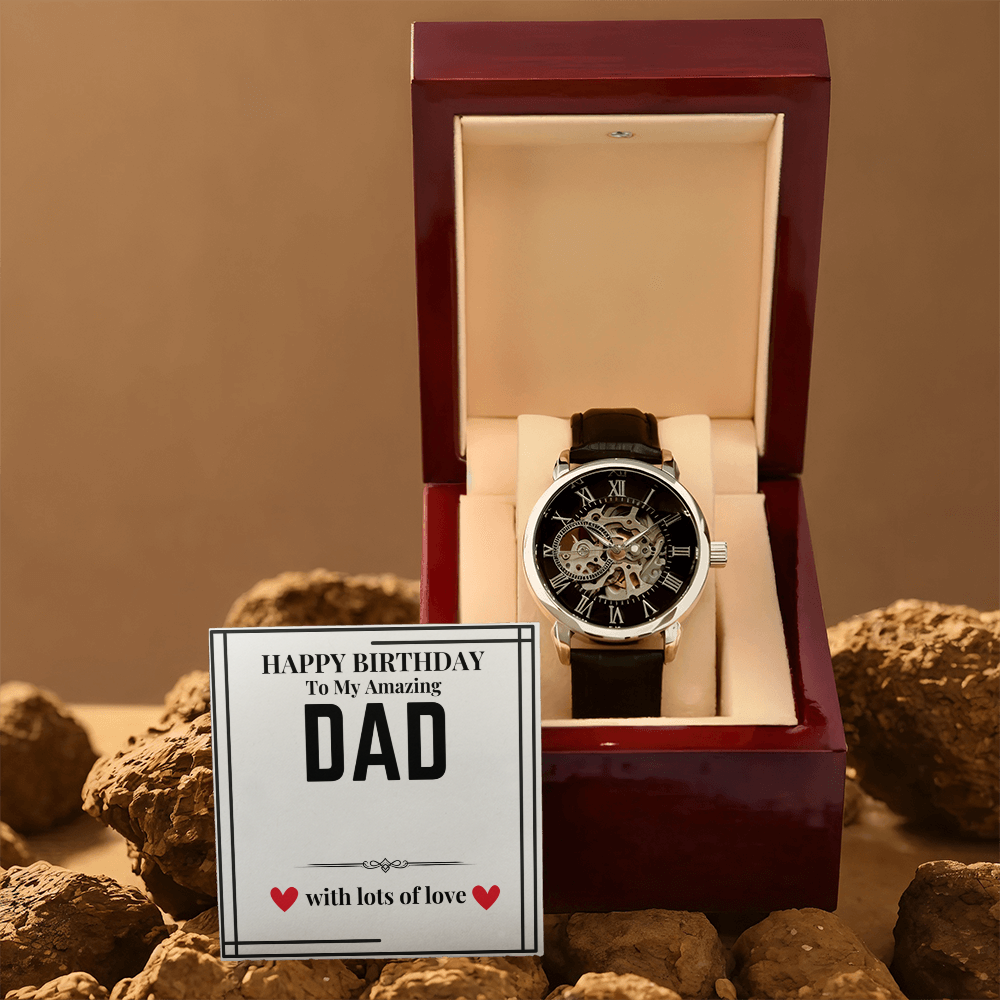 To Dad - Happy Birthday to my - Openwork Watch
