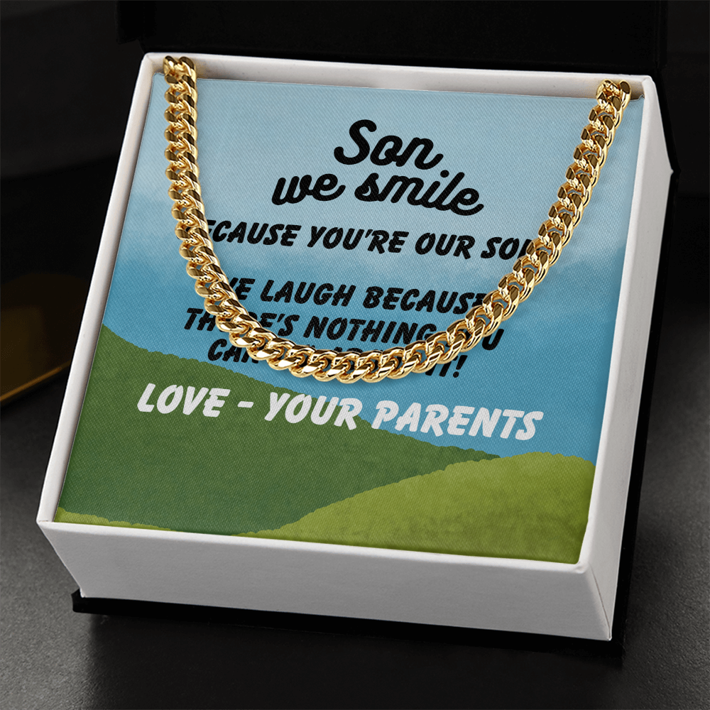 Son - Son we smile - Cuban Link Chain