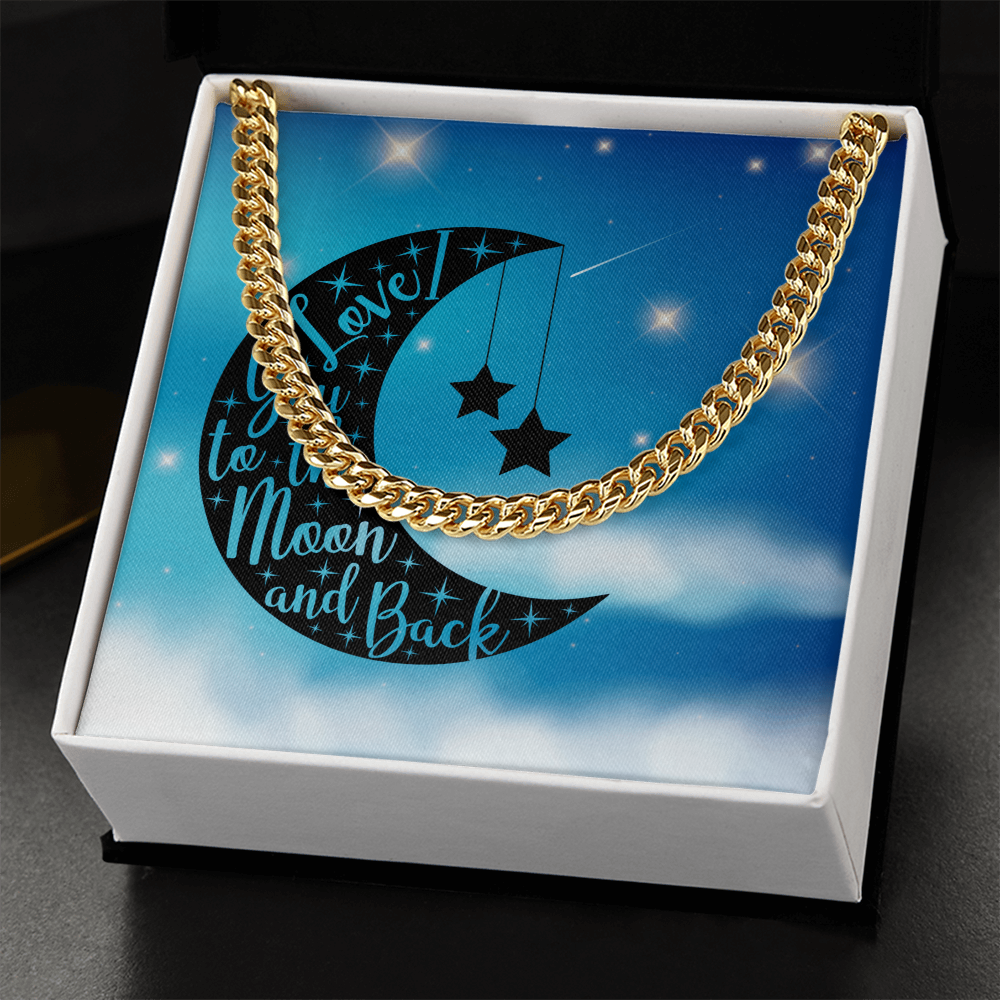 Love - To the moon and back - Cuban Link Chain