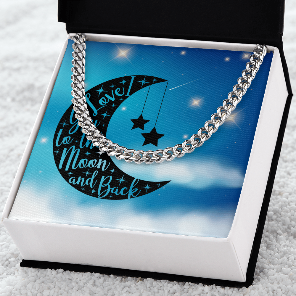 Love - To the moon and back - Cuban Link Chain