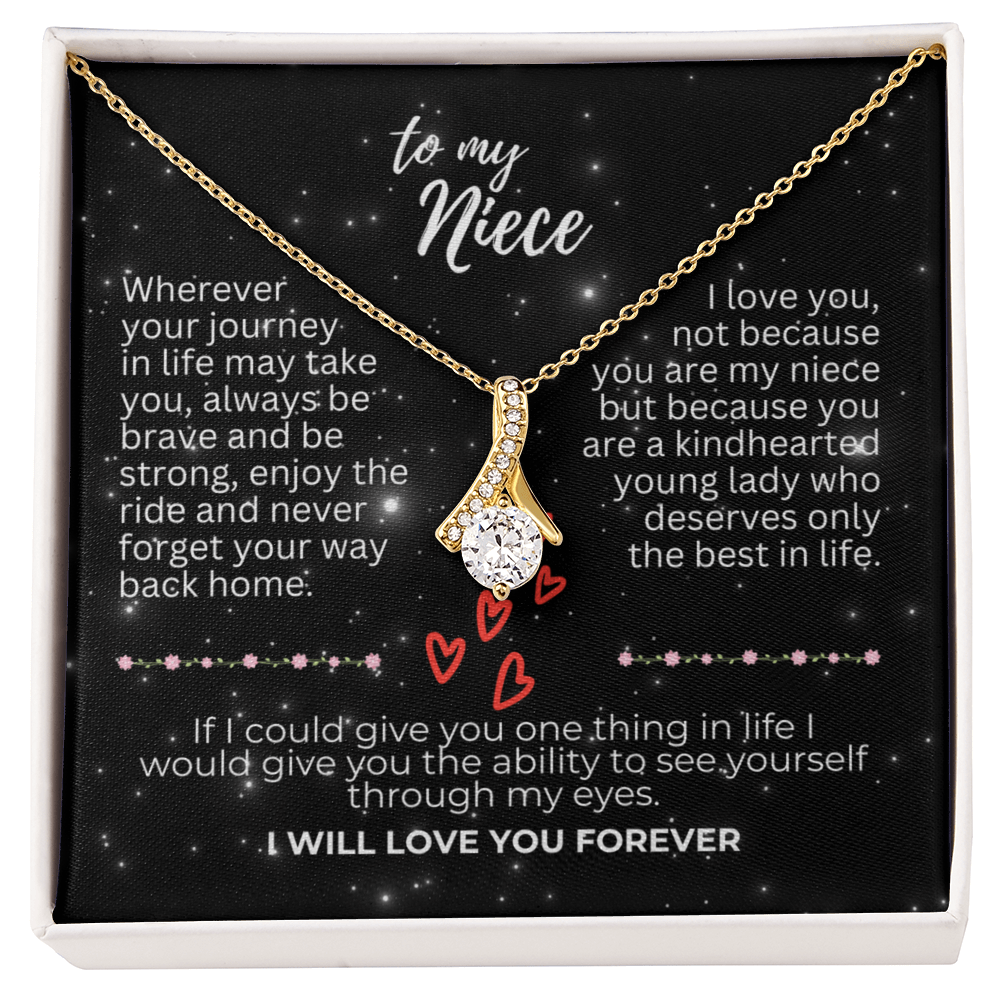 To Niece - Wherever your journey - Alluring Beauty Necklace