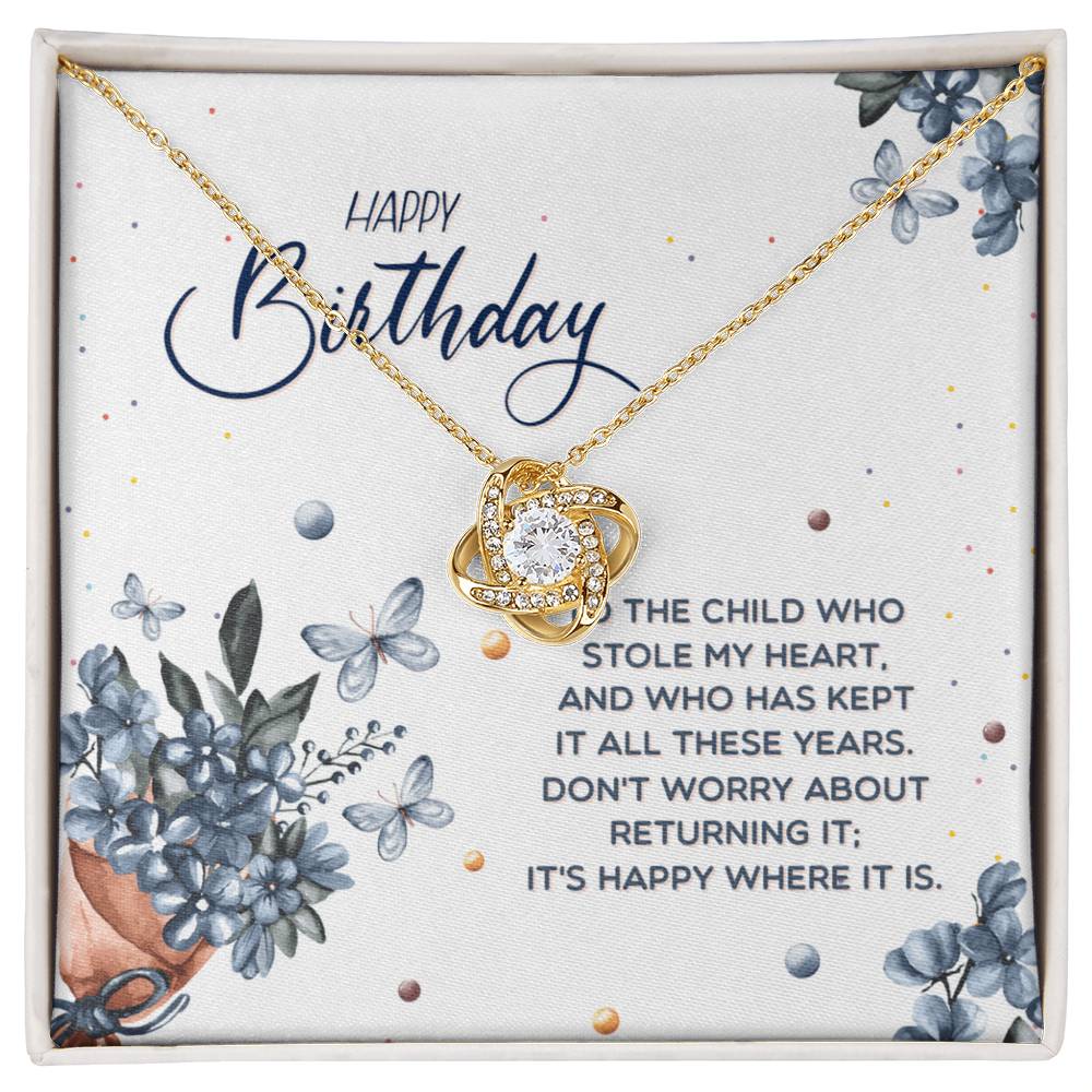 Birthday - To the child - Love Knot Necklace
