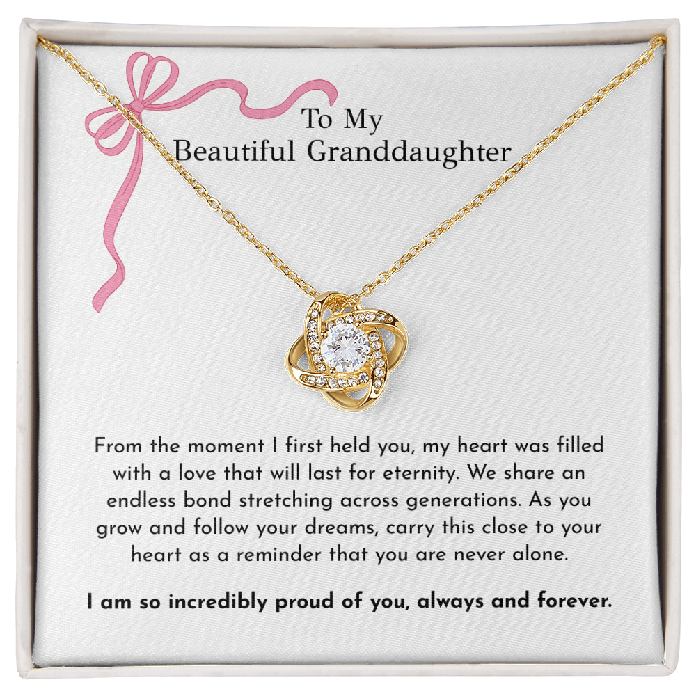 The "Eternity Bond" Interlocking Knot Necklace for Granddaughter