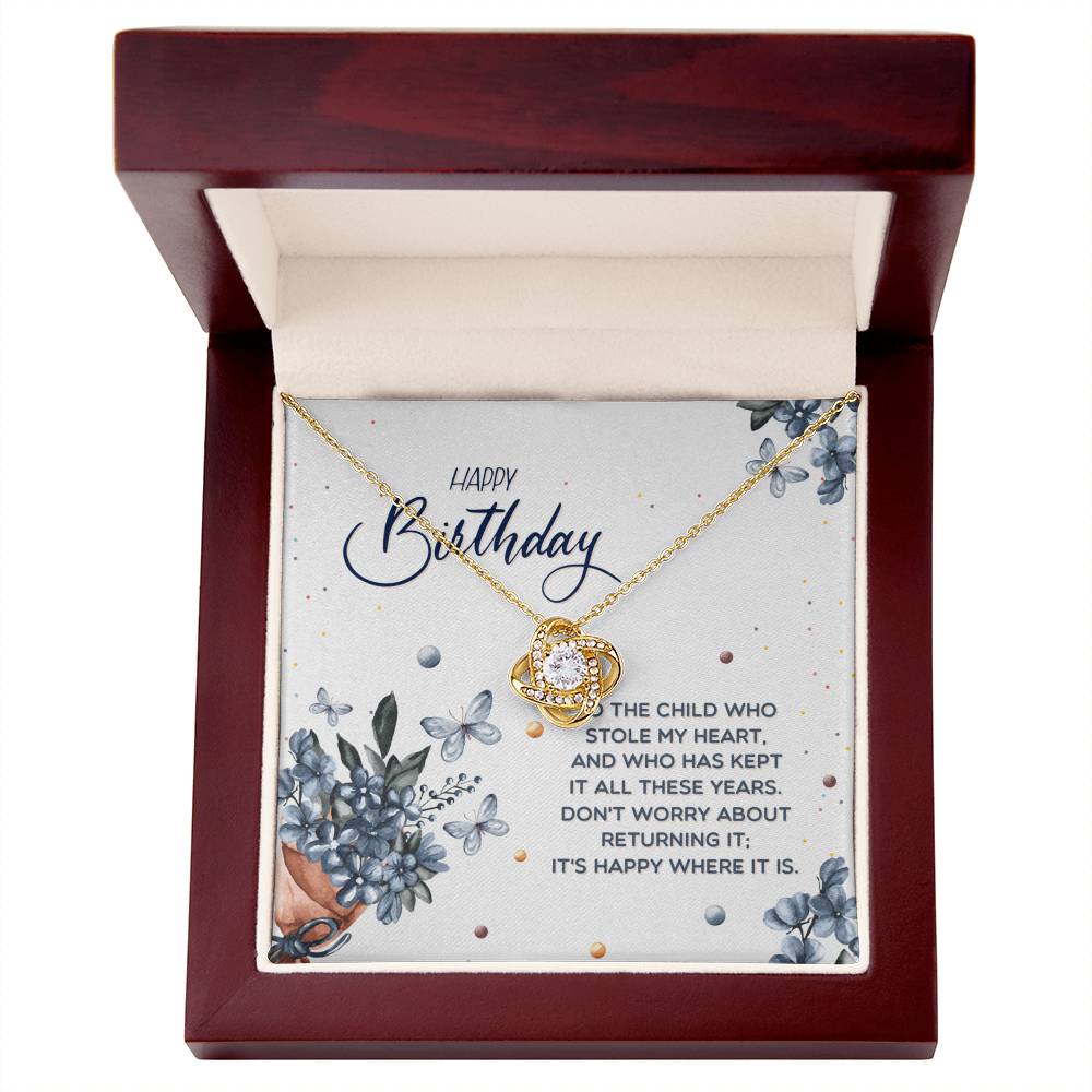 Birthday - To the child - Love Knot Necklace
