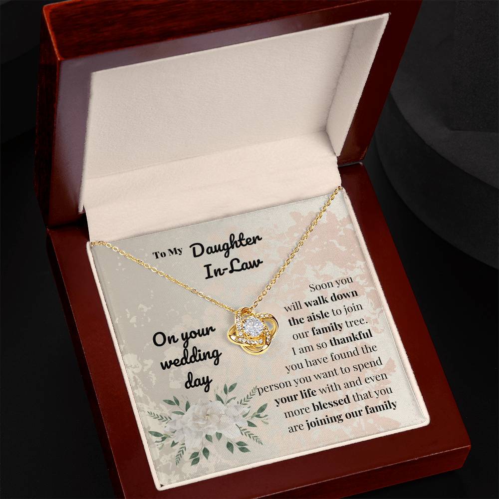 Daughter in law - On your wedding day - Love Knot Necklace
