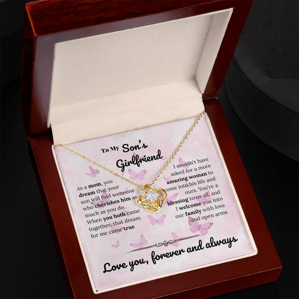 Sons girlfriend - As a mom - Love Knot Necklace