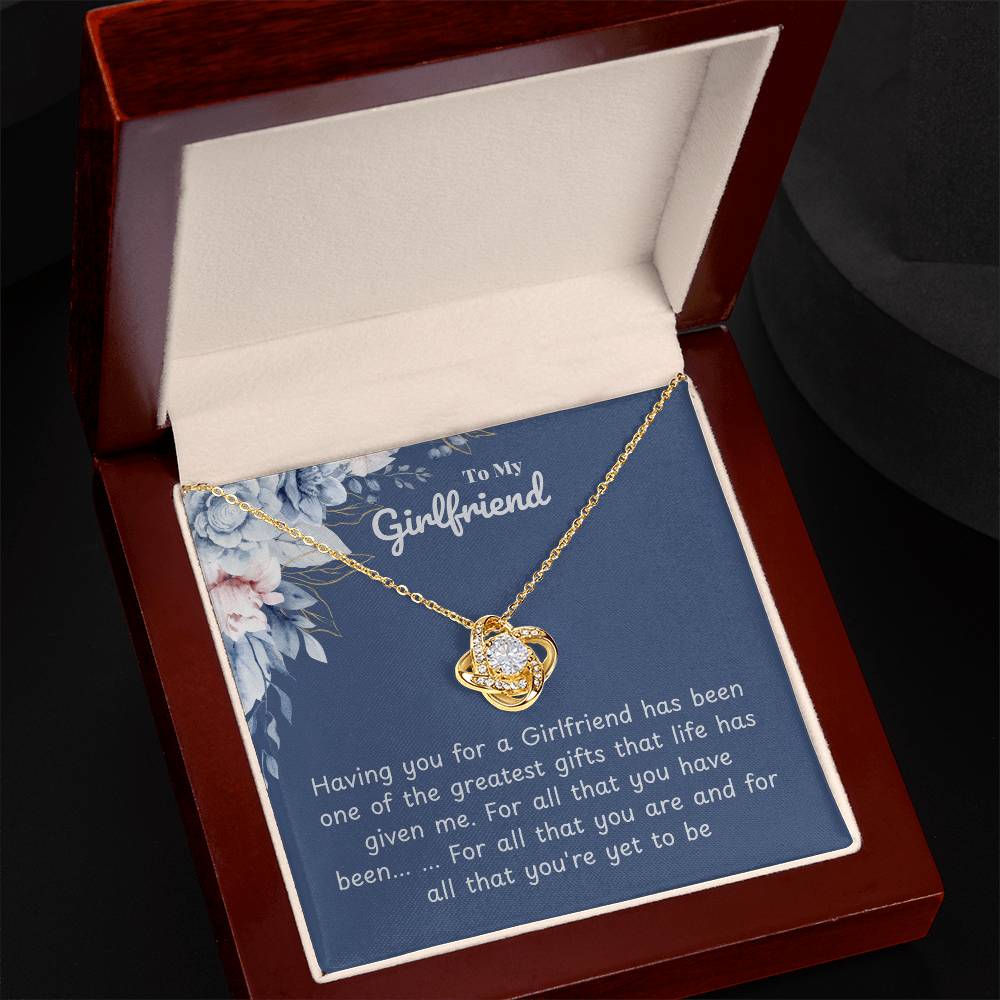 Girlfriend - Having you - Love Knot Necklace