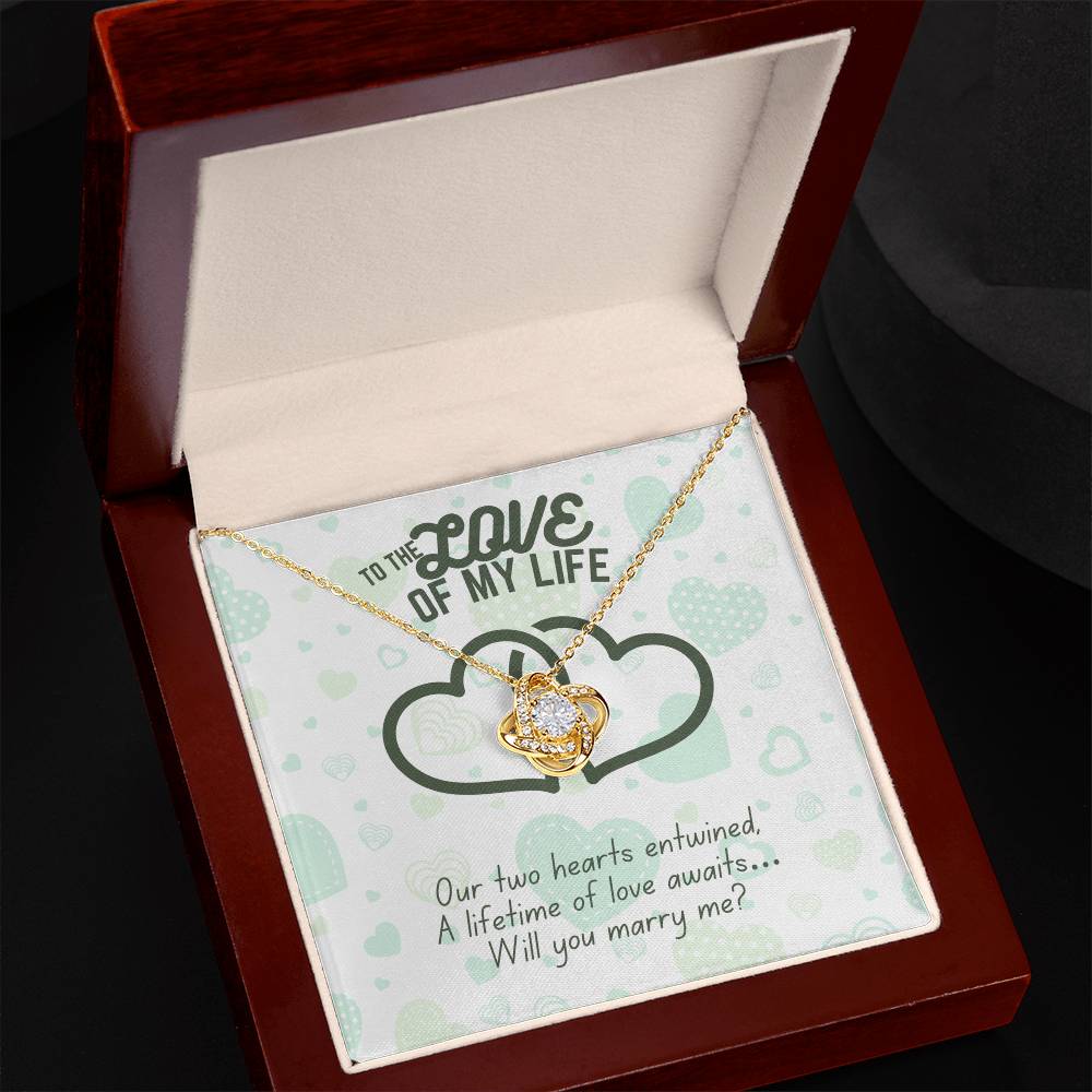 To the love of my life - Our two hearts - Love Knot Necklace