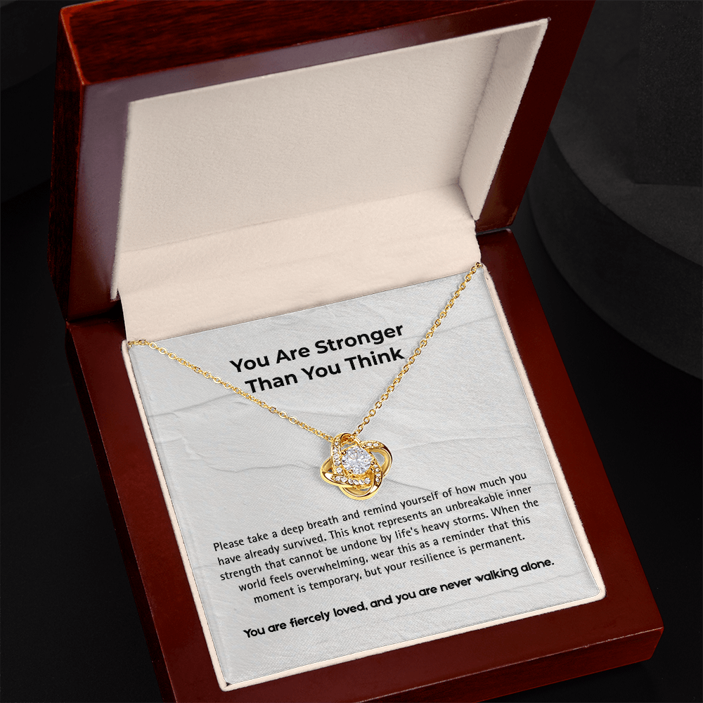 The "Resilient Spirit" Overcoming Storms Love Knot Necklace