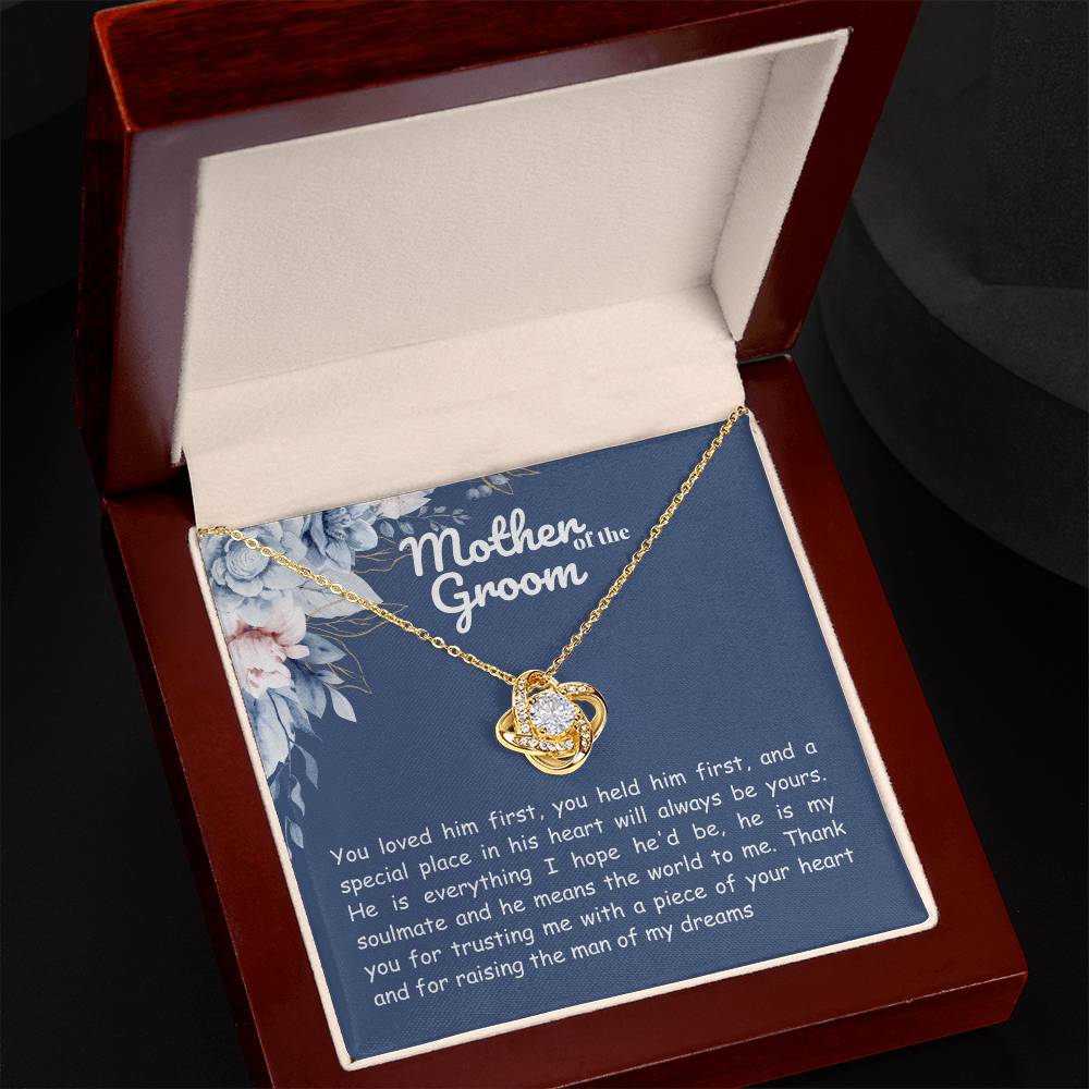 Mother in law - You loved him first - Love Knot Necklace
