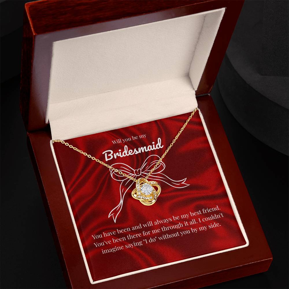 Bridesmaid - My best friend - Love Knot Necklace