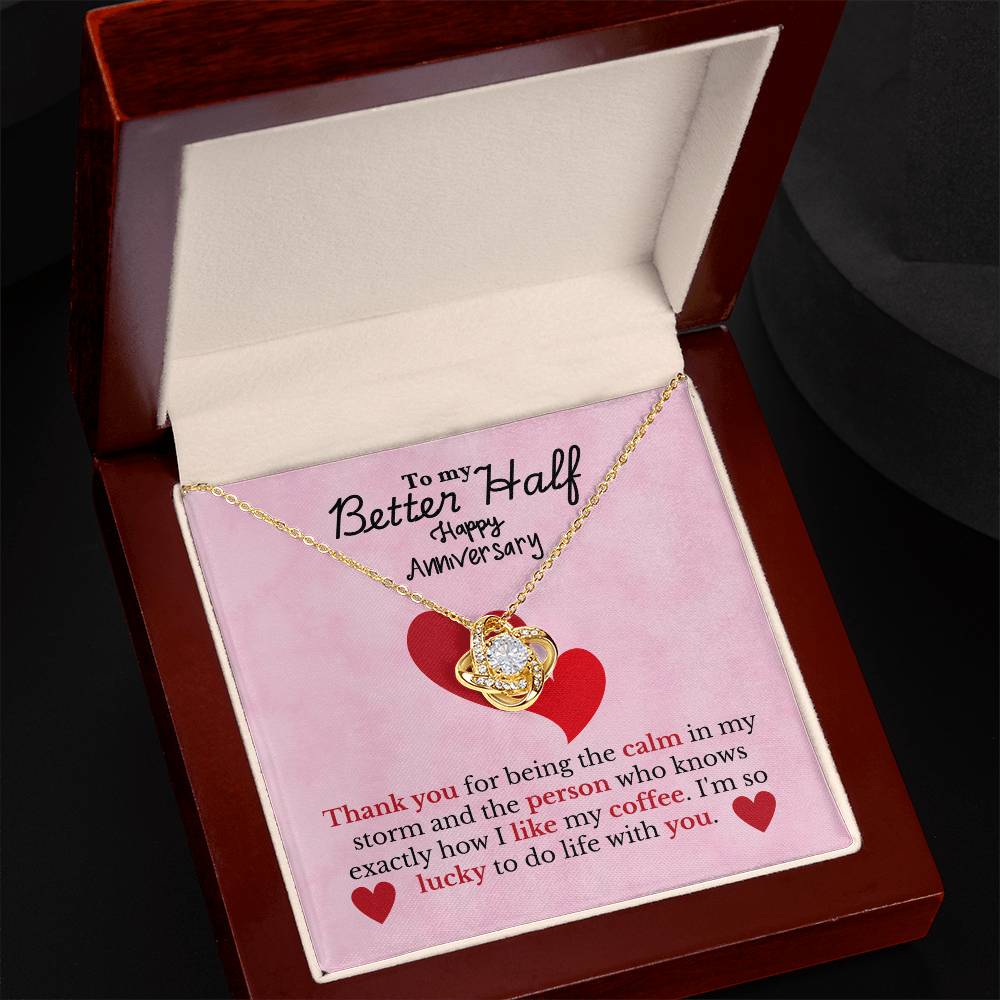 Better Half - Thank you - Love Knot Necklace