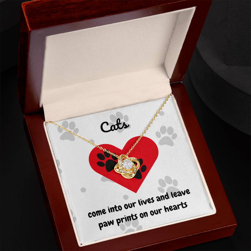Cats - come into our lives - Love Knot Necklace