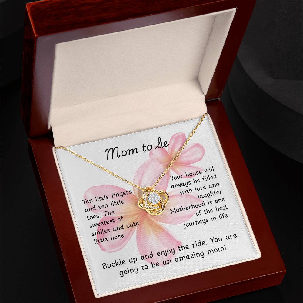 Mom - Ten little fingers - Love Knot Necklace