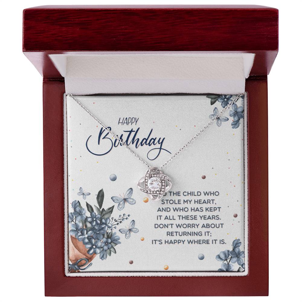 Birthday - To the child - Love Knot Necklace